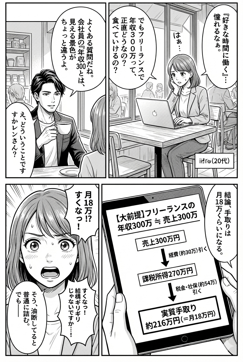 フリーランスで年収300万って正直どうなの？