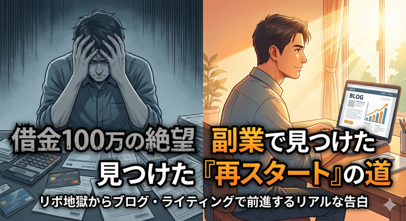 借金を抱えた僕が、副業で人生を立て直した話【実体験】